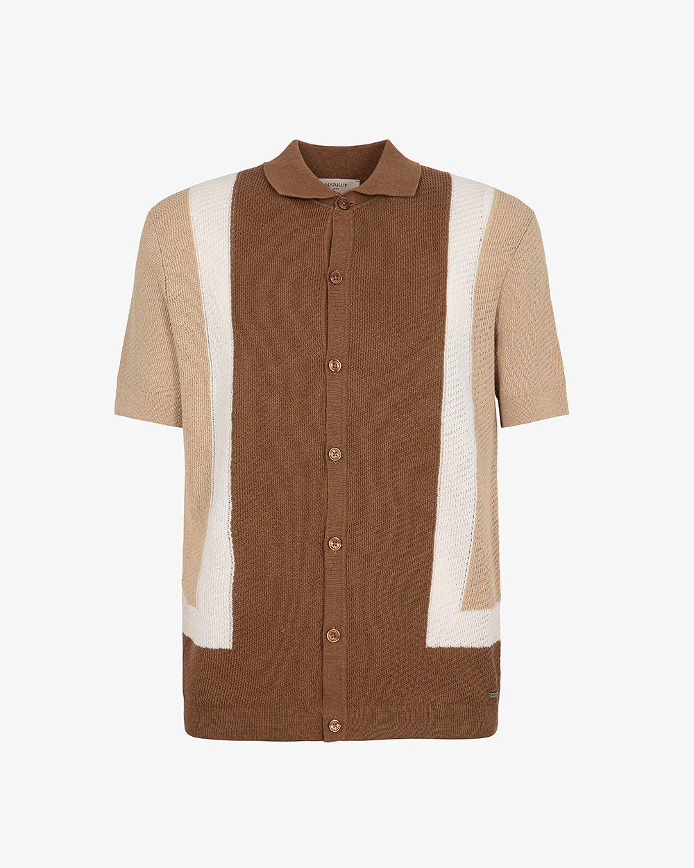 Markup Uomo Maglieria Camicia block color misto lino