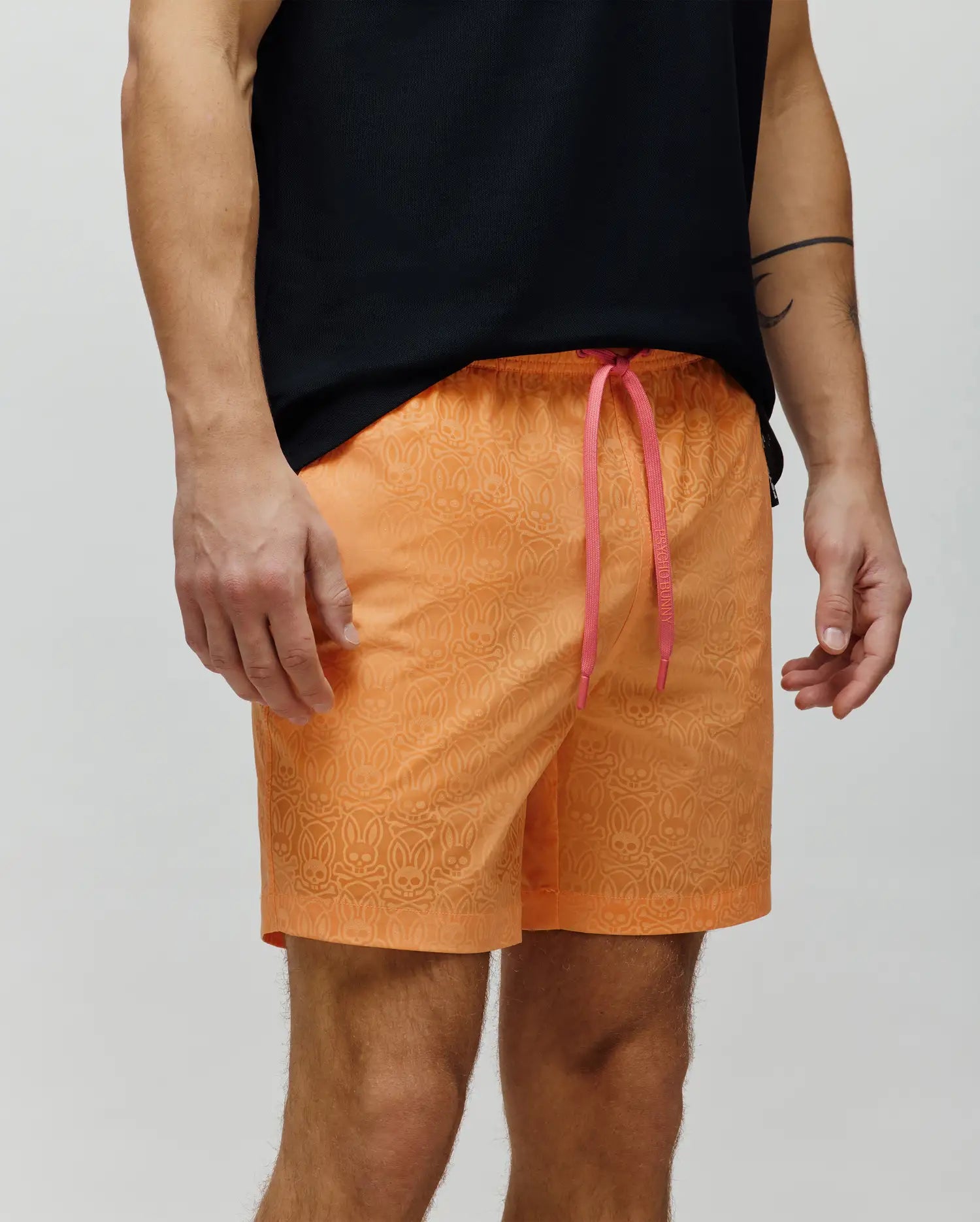 Psycho Bunny Men's Swimwear Samos costume da bagno Papaya 6" idroreattivo
