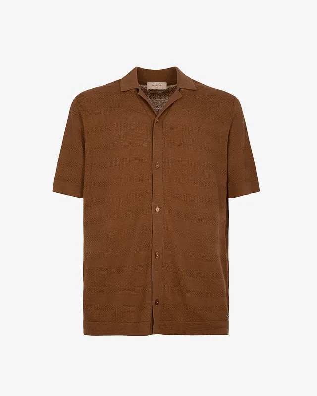 Markup Uomo Maglieria Camicia punto misto lino