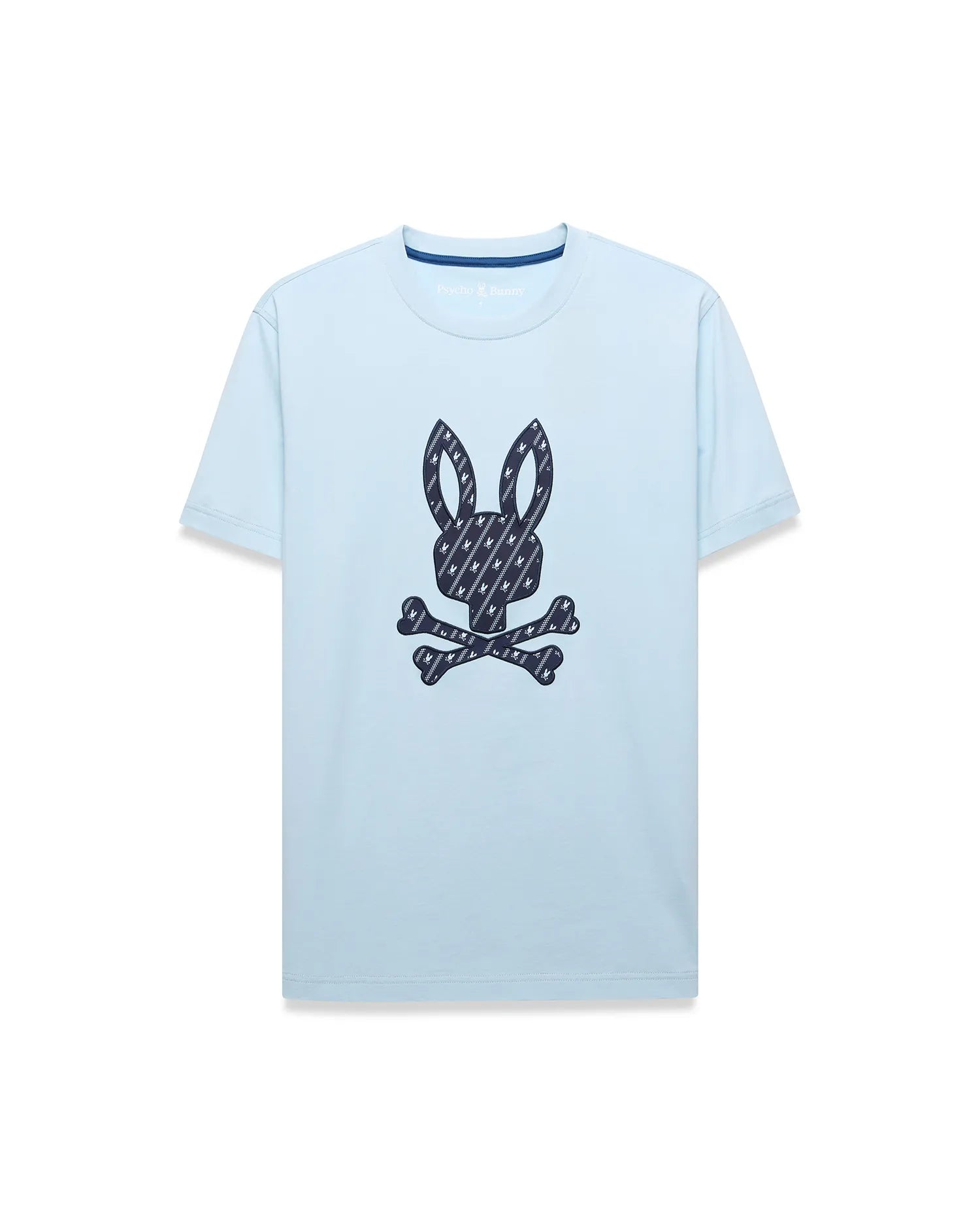 Psycho Bunny Men's Tees Jaden Appliqué Graphic Tee t-shirt blu 100% cotone