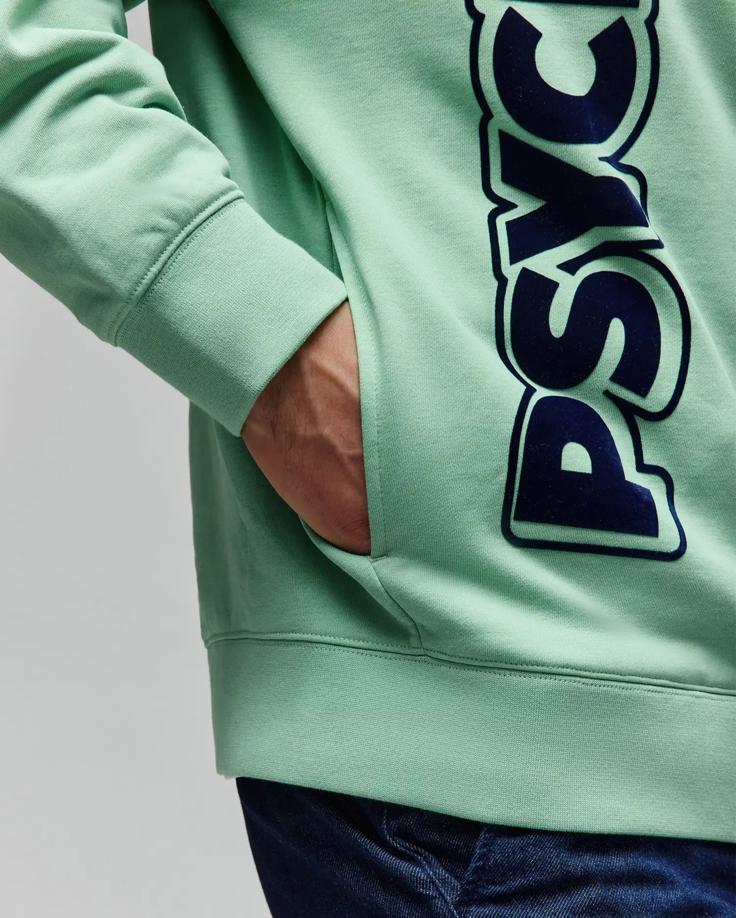 Psycho Bunny Men's Sweatshirts & Hoodies MENS TOBY OVERSIZED HOODIE MT0500133 felpa verde oversize