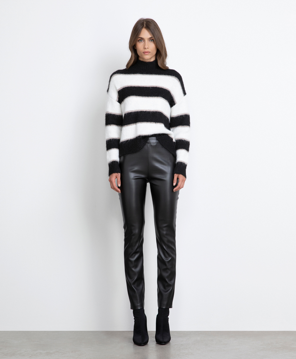 Markup Donna Maglieria Lupetto misto lana rigato maglia rigata