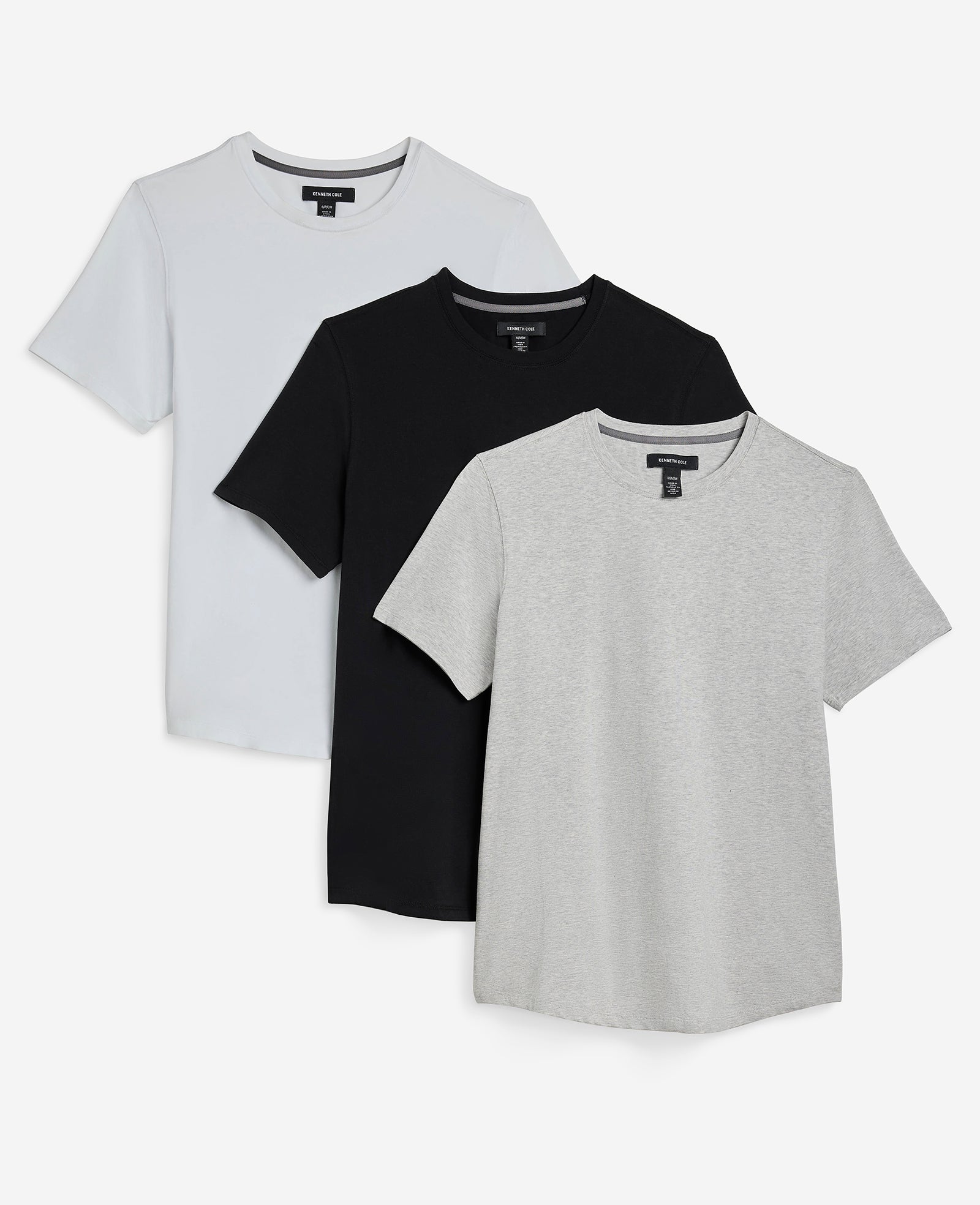 Kenneth Cole Reaction Clothing Performance Crew Neck Bundle magliette 3 pezzi
