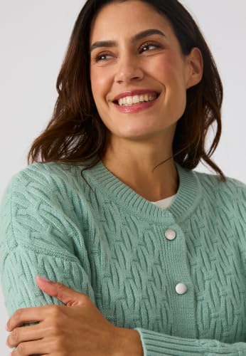 Damart Thermolactyl cardigan donna blu verde acqua con tasche