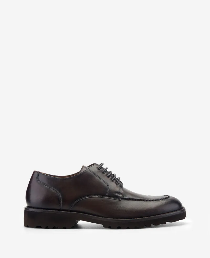 Kenneth Cole Reaction Shoes Rosco Lug Sole Lace Up Derby derby cognac in pelle