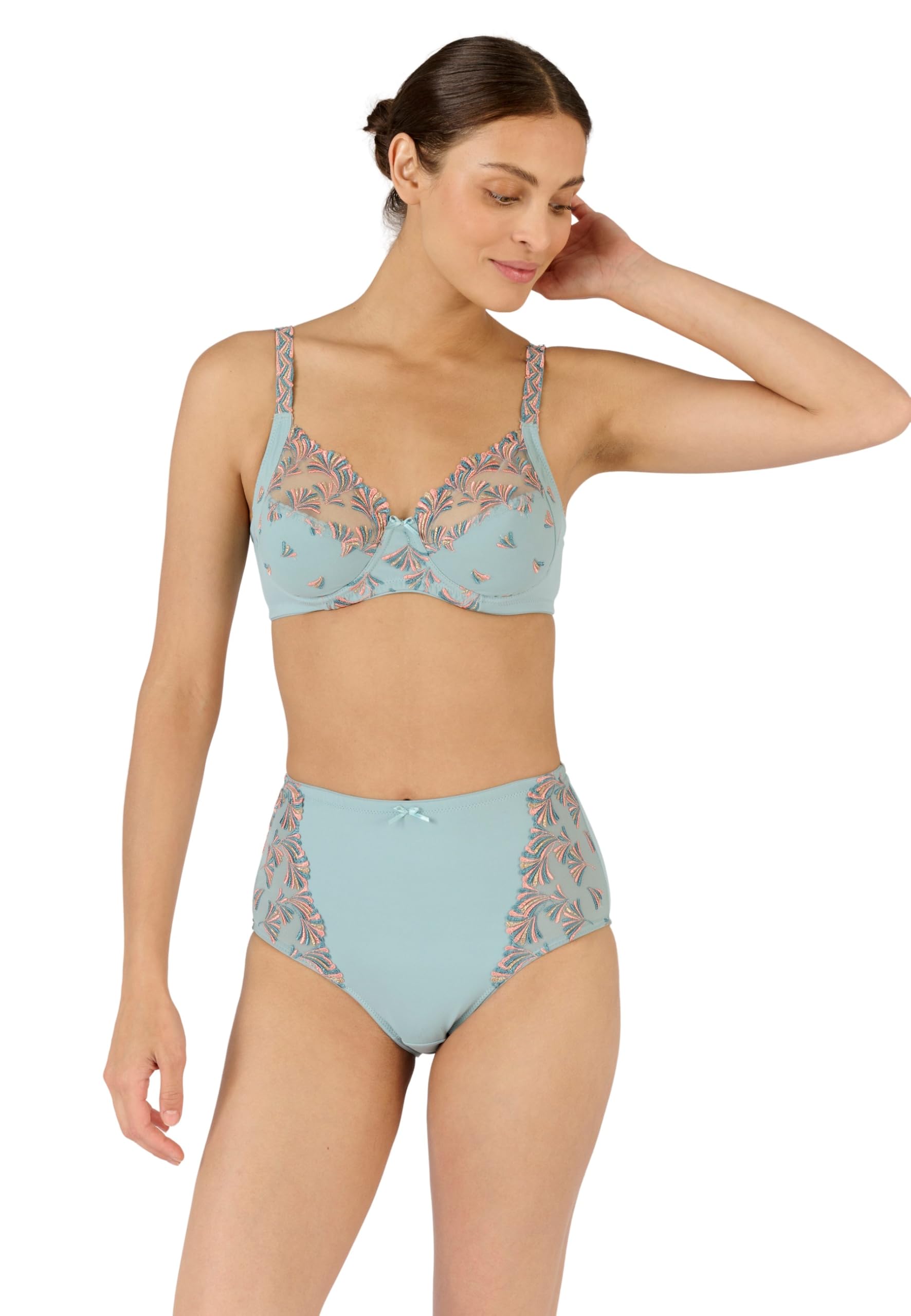 Damart Biancheria intima Reggiseno con ferretto Ricamato Bella Donna 3B marrone avorio