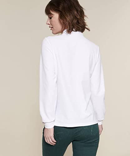 Damart Prêt-à-porter polo in maglia trapuntata bianca 38
