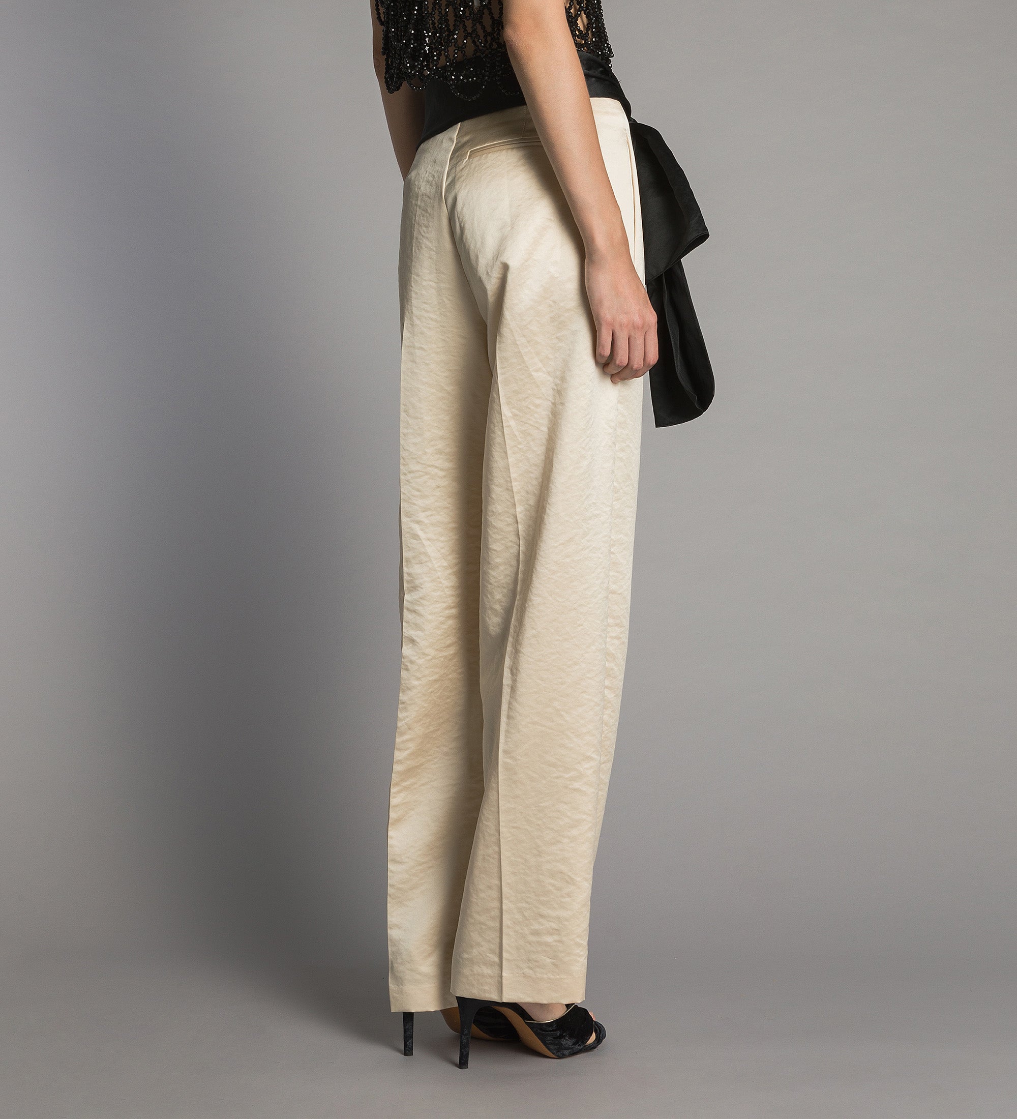 Forte pantaloni duchesse trousers with sash pantaloni bianco cintura