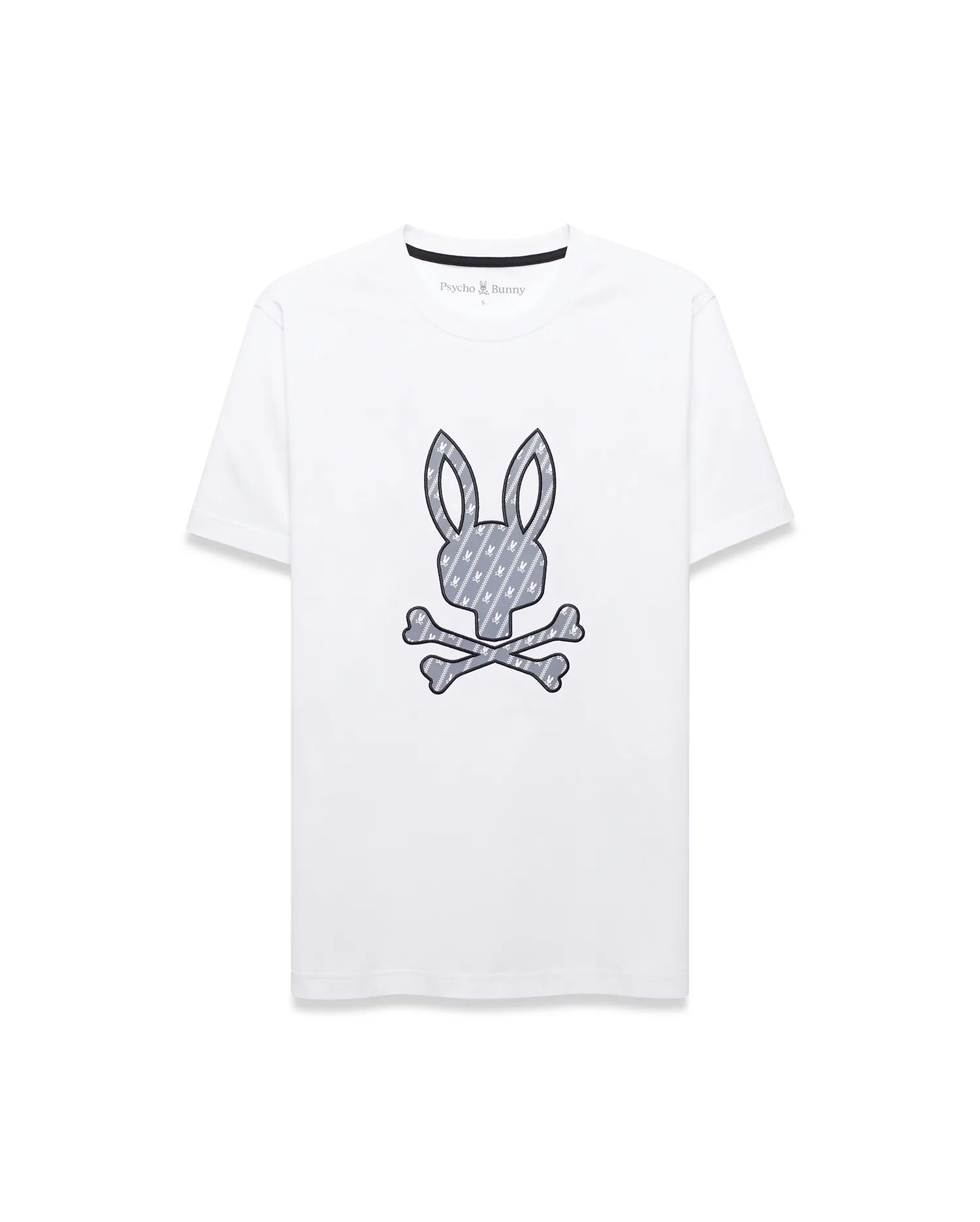 Psycho Bunny Men's Tees Jaden Appliqué Graphic Tee MT0200361 t-shirt bianca
