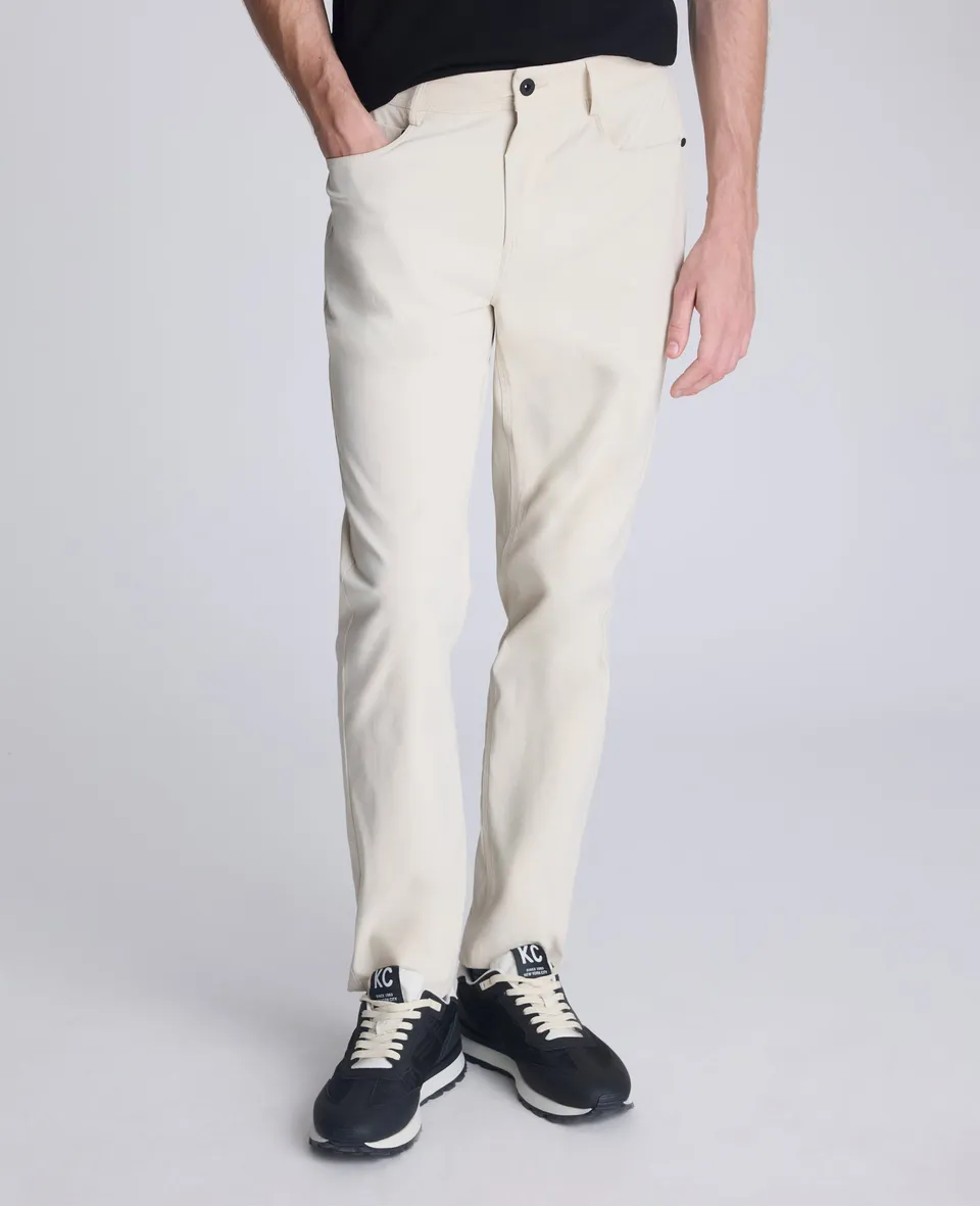Kenneth Cole Reaction Clothing Original Slim 5-Pocket Pant pantaloni bianco