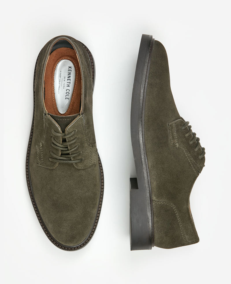 Kenneth Cole Reaction Winston Suede Derby scarpe marroni 7M camoscio
