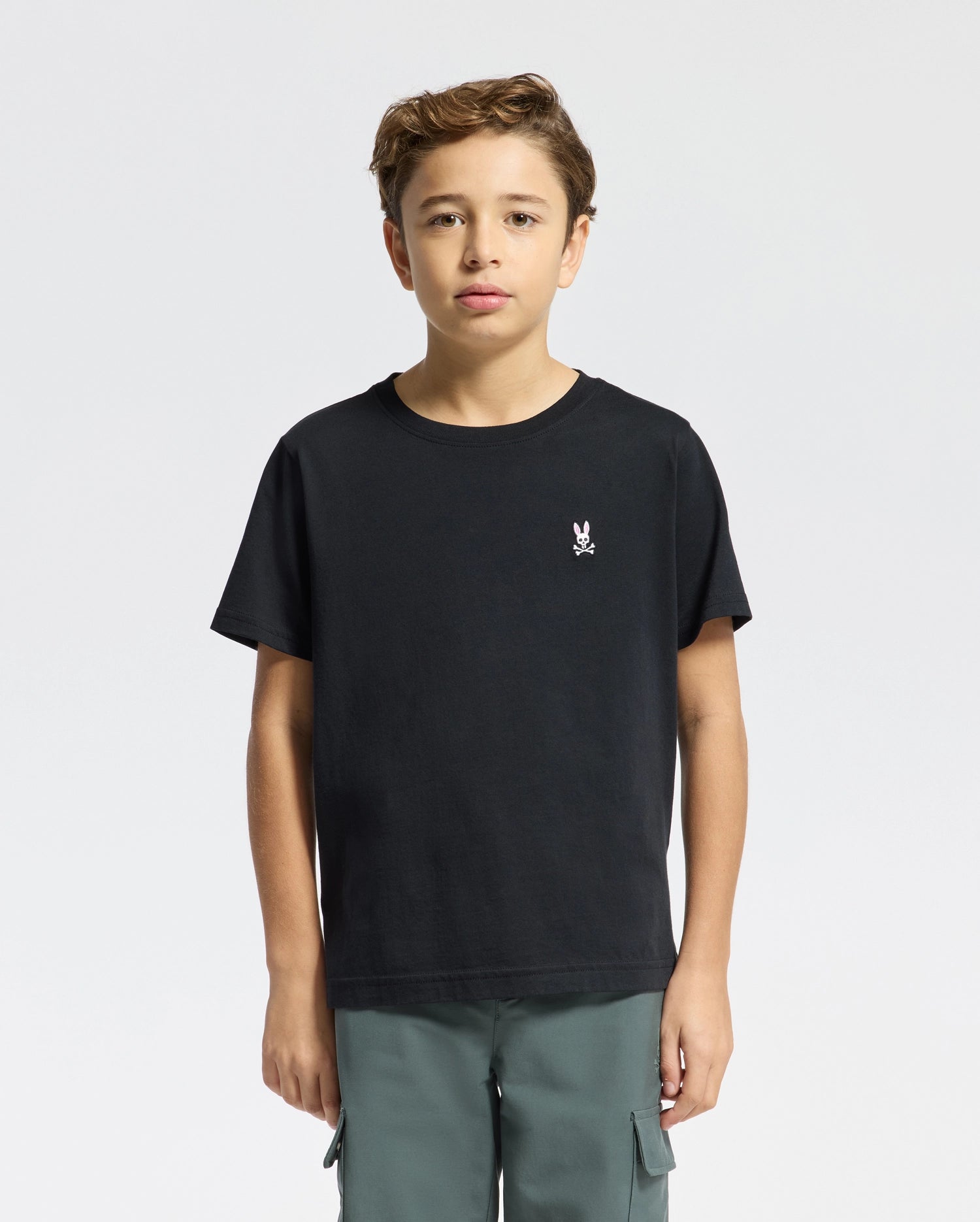 Psycho Bunny Kids Tees B0U014CRPC t-shirt girocollo 001 Black cotone Pima