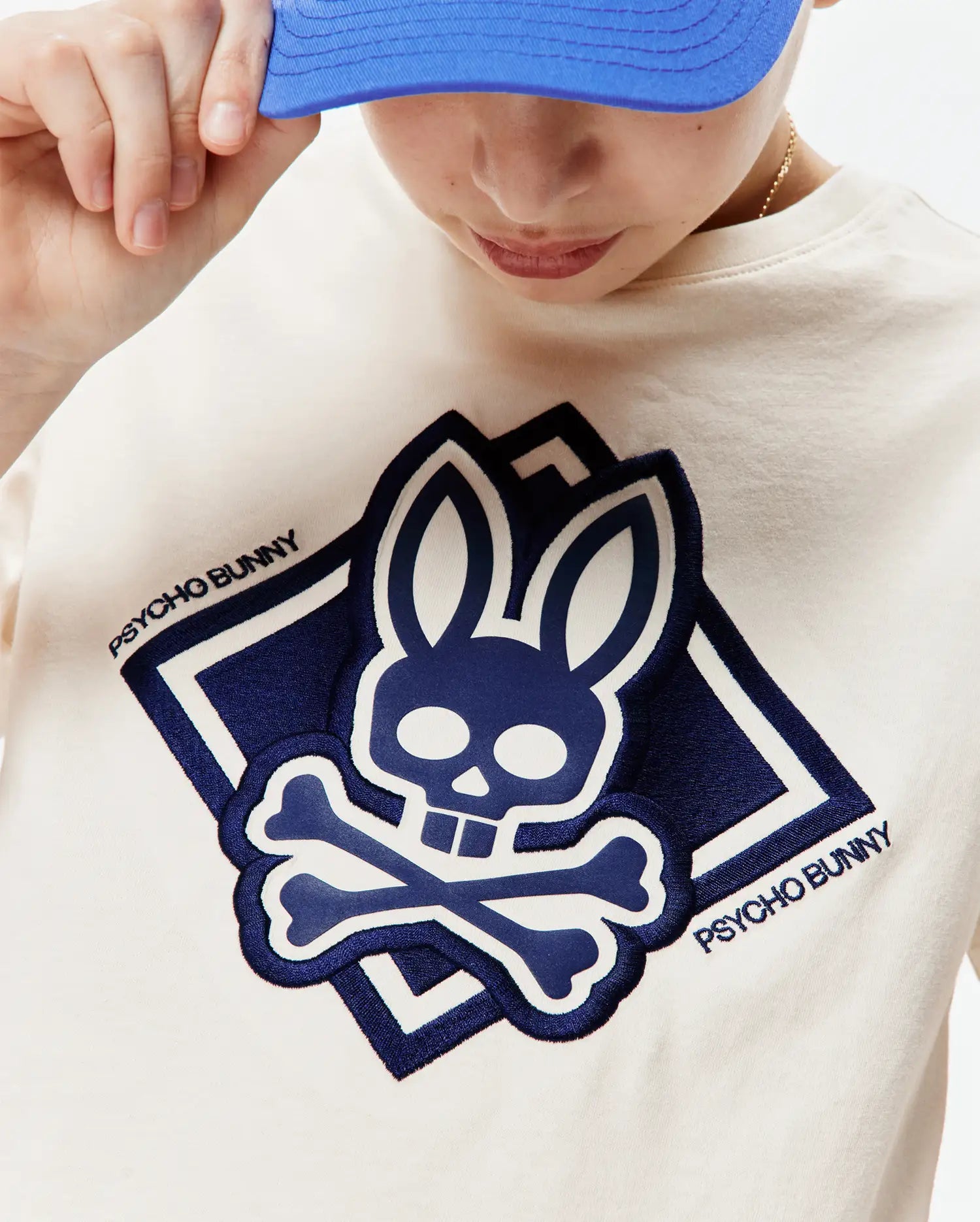 Psycho Bunny Kids Tees Tobias Graphic Tee maglietta bianca cotone Pima