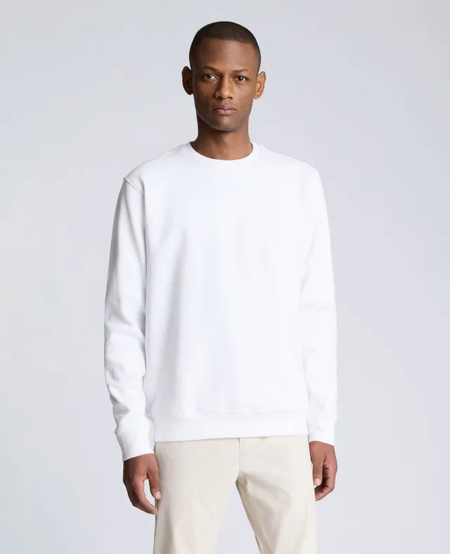 Kenneth Cole Reaction Clothing Kenneth Cole Embroidered Logo Sweatshirt felpa bianca – logo ricamato