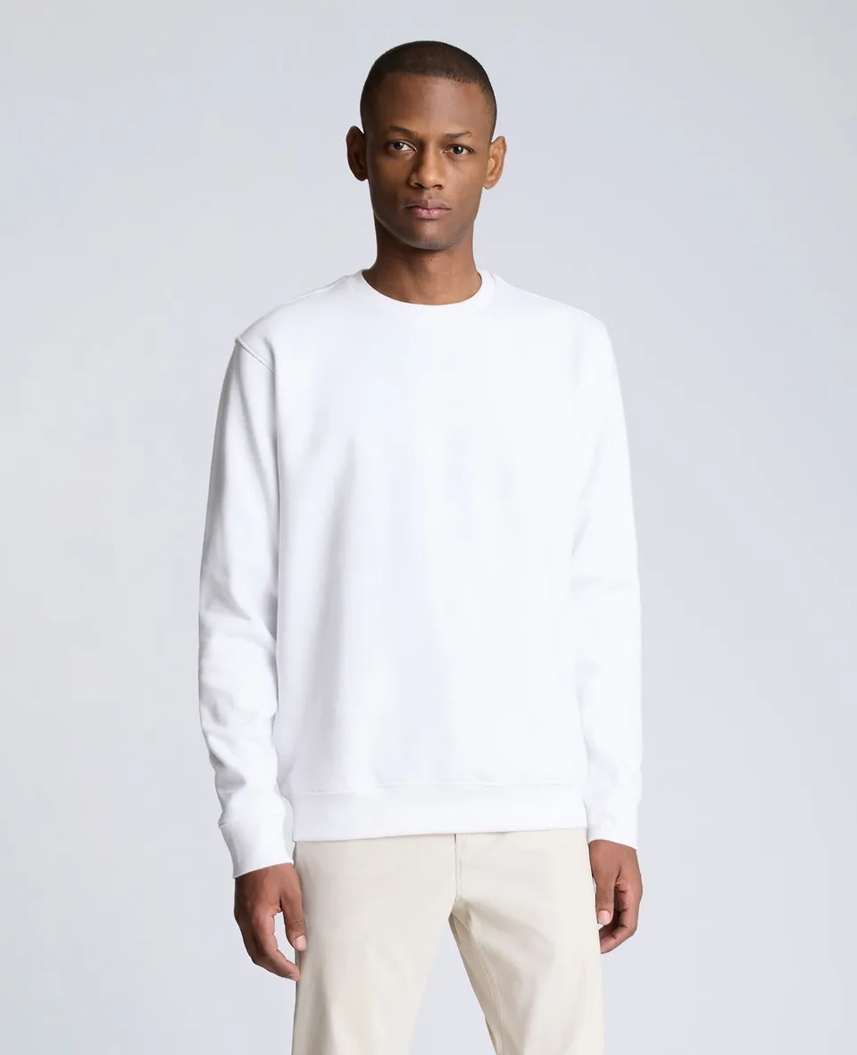 Kenneth Cole Reaction Clothing Kenneth Cole Embroidered Logo Sweatshirt felpa bianca – logo ricamato