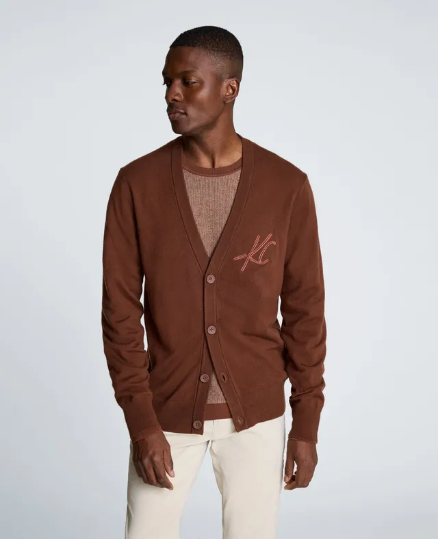 Kenneth Cole Reaction Clothing Logo Cardigan cardigan Brick