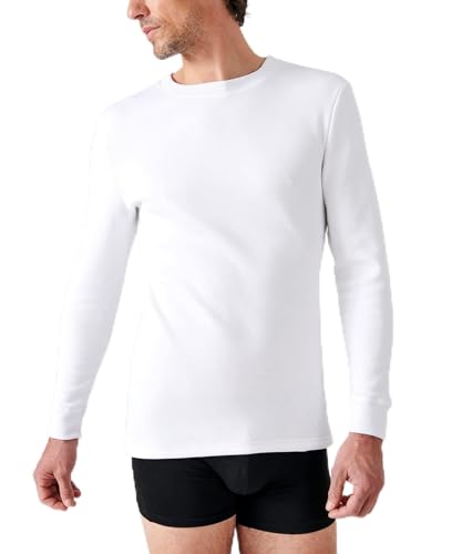 Damart Thermolactyl T-Shirt Thermolactyl Manches Longues, Molleton gra uomo bianca XS