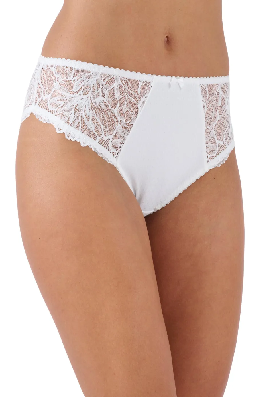 Damart Biancheria intima Mutandine Midi Nina slip bianco taglia S pizzo