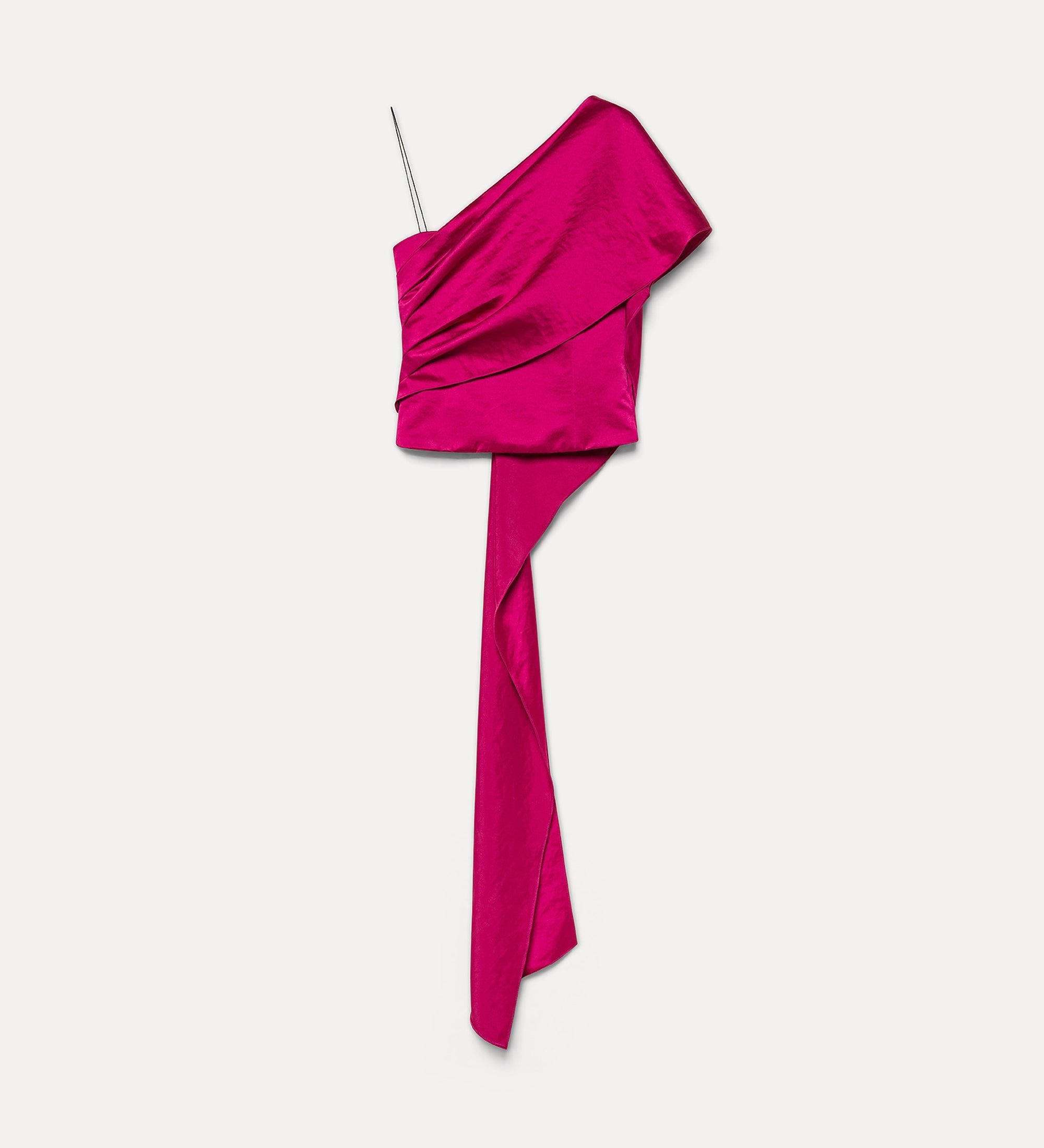 Forte top Duchesse One-Shoulder Top Ruby rosso top monospalla
