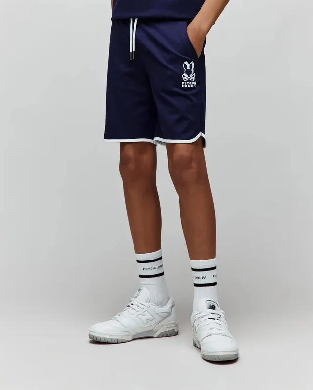 Psycho Bunny Kids Bottoms Toby Short pantaloncini blu bimbo cotone