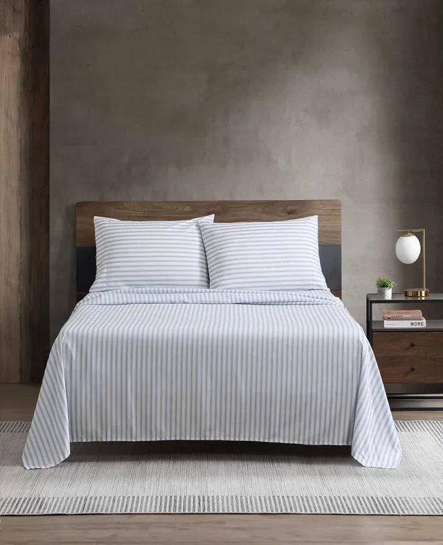 Kenneth Cole Reaction Home & Bedding Arrow Stripe Sheet Set set lenzuola blu queen 5 pezzi rinfrescante