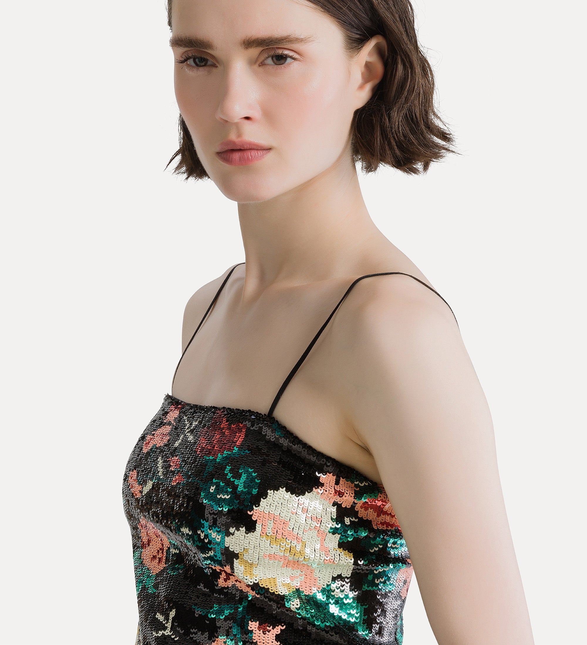Forte top top The Queen’s Garden con paillettes verde