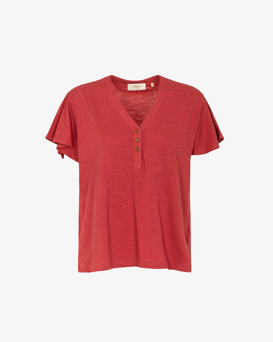Markup Donna T-Shirt & Felpe T-shirt scollo V in jersey fiammato