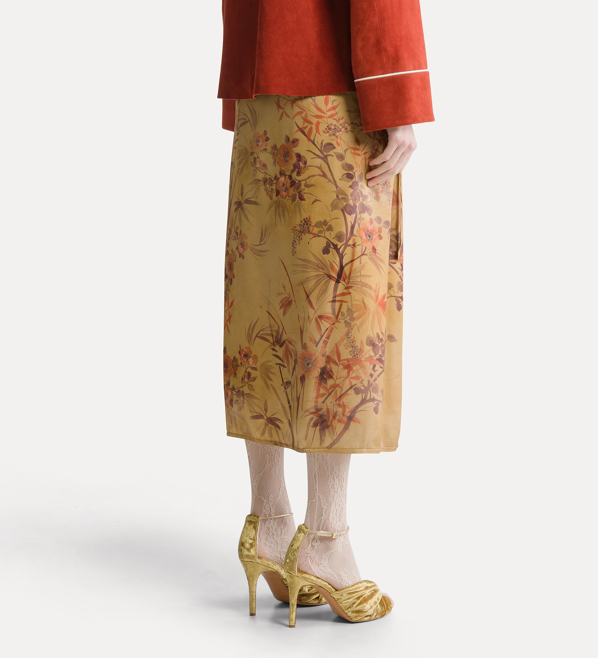 Forte gonne le bambou secret satin sarong skirt heliodore gonna pareo