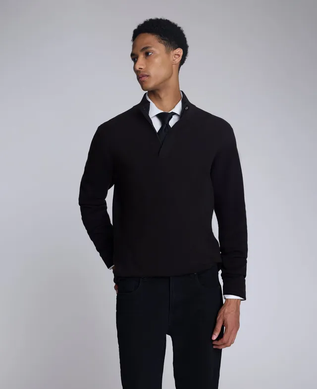Kenneth Cole Reaction Clothing Quarterzip Pullover Sweater pullover marrone