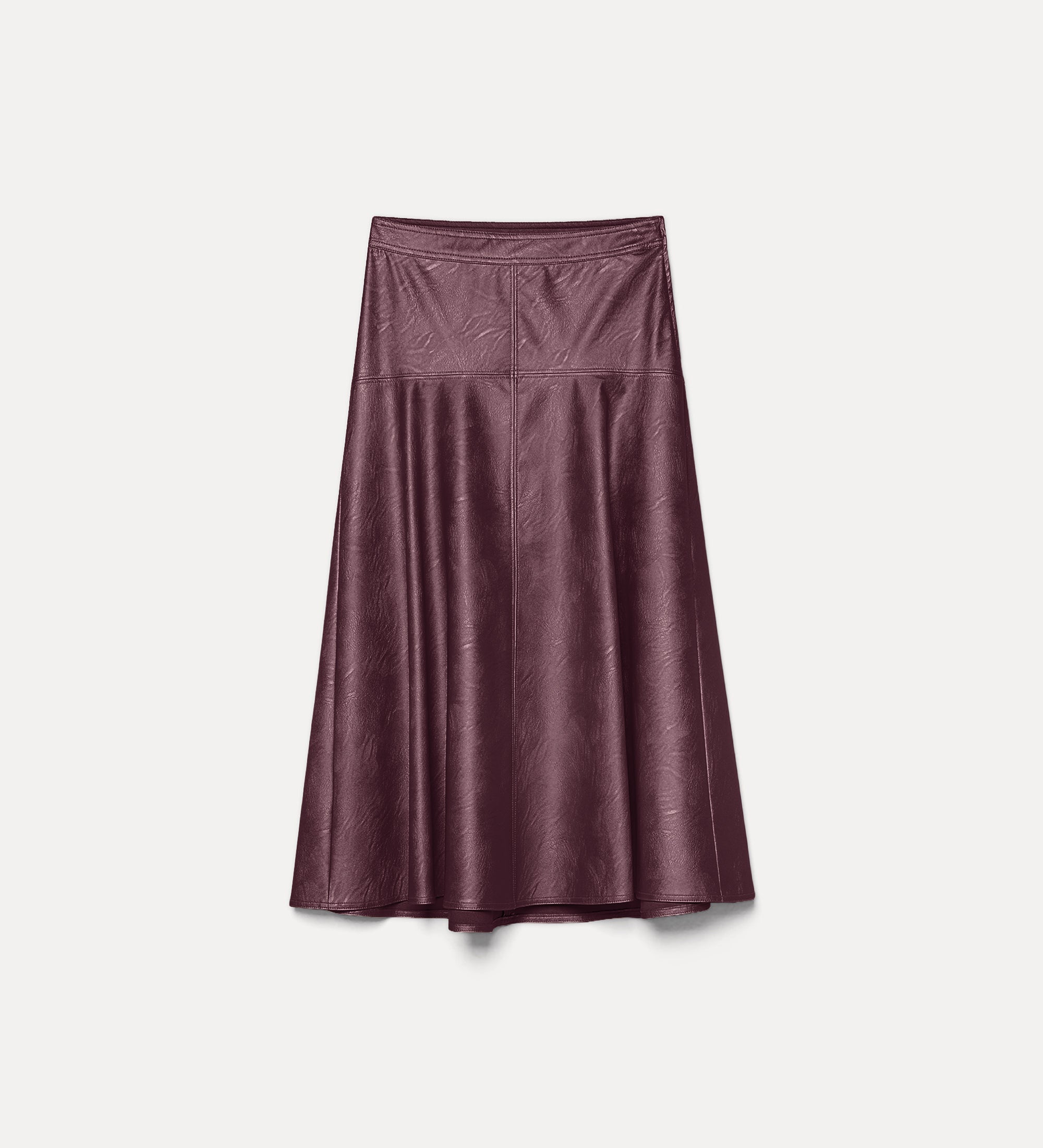Forte gonne 15312 gonna midi bordeaux vita alta