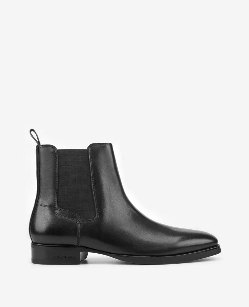 Kenneth Cole Reaction Shoes Raymond Leather stivaletti neri in pelle