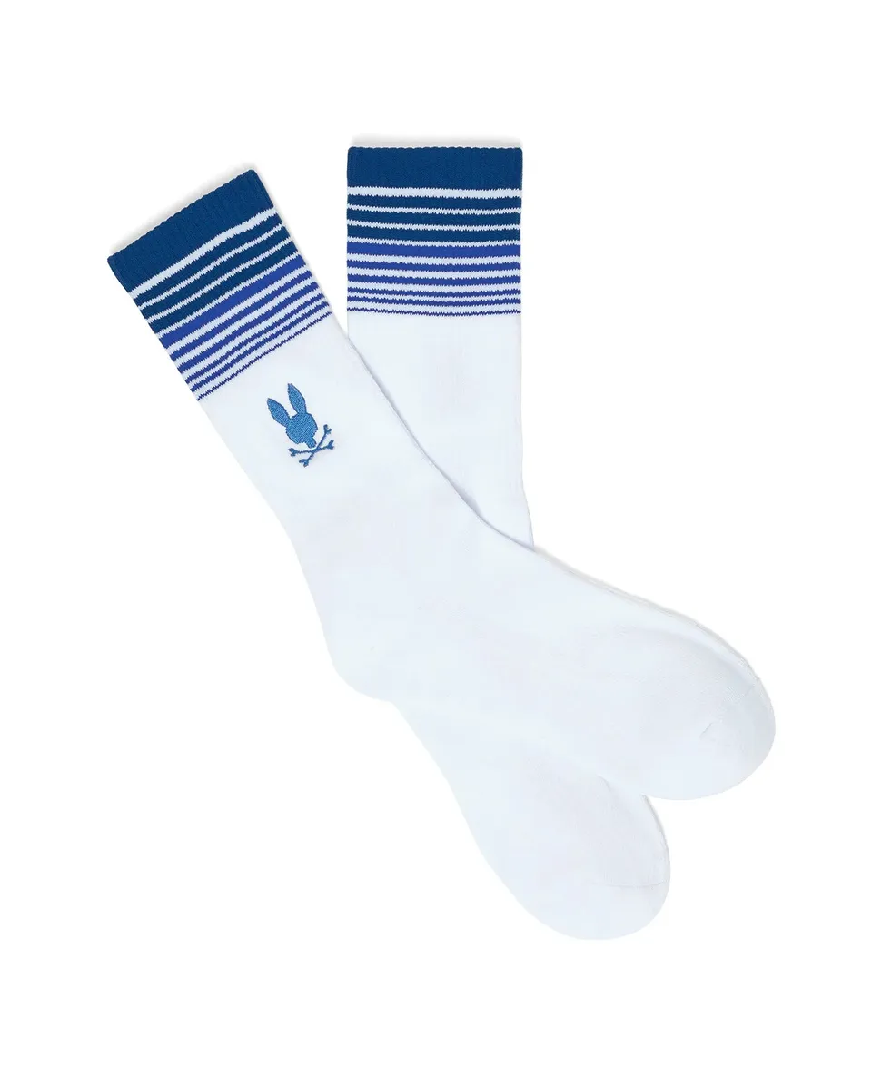 Psycho Bunny Accessories Gradient Sport Socks calze sportive bianche