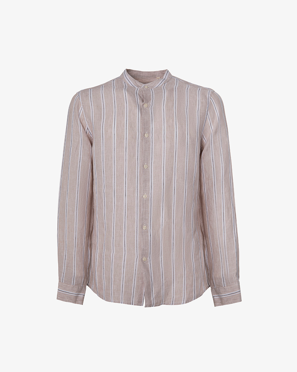 Markup Uomo Camicie Camicia manica lunga collo coreana in lino