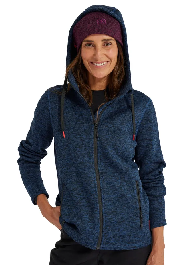 Damart Prêt-à-porter Giacca in pile con cappuccio Thermolactyl XS blu