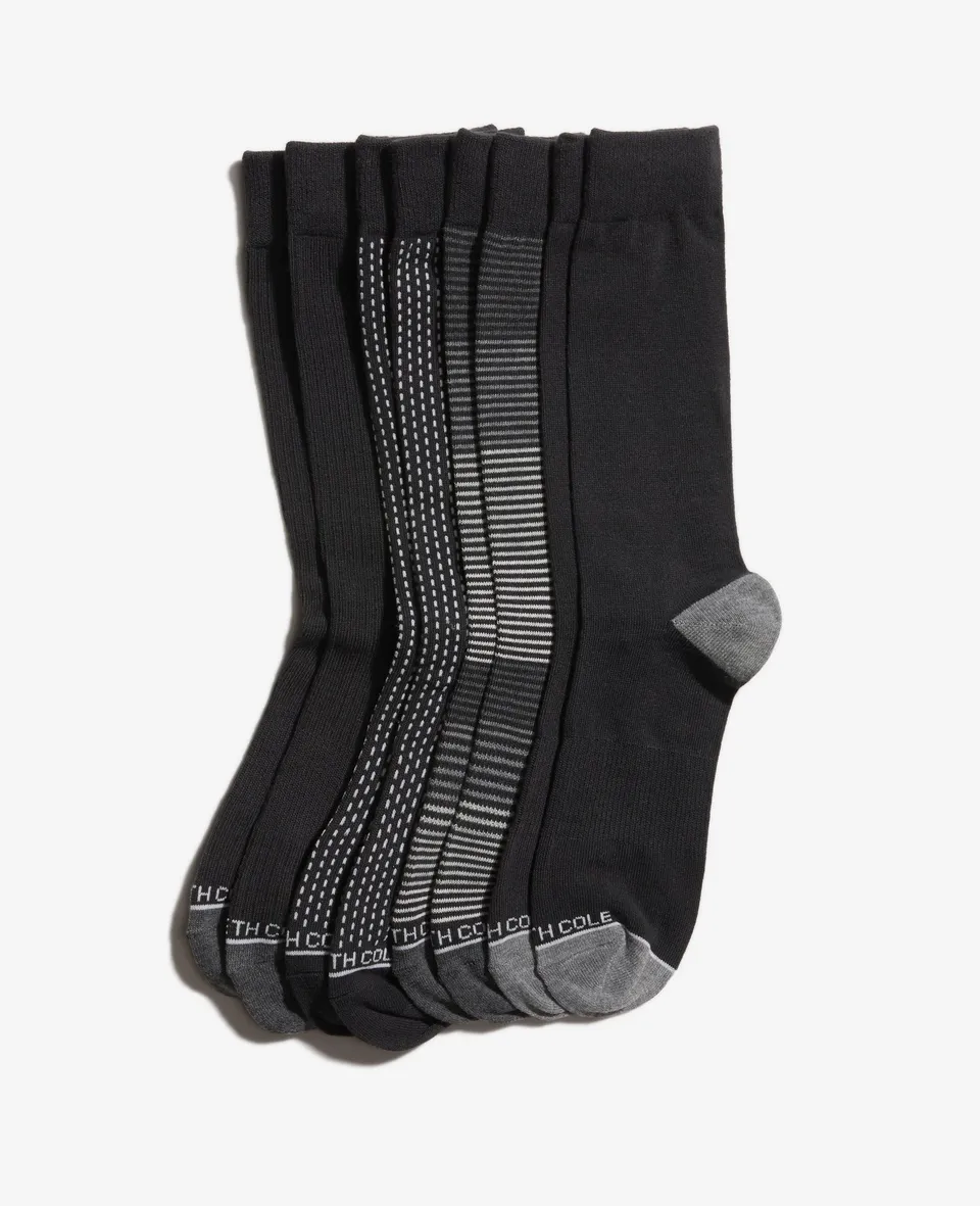 Kenneth Cole Reaction Clothing Vertical Dash calzini uomo neri 4 paia