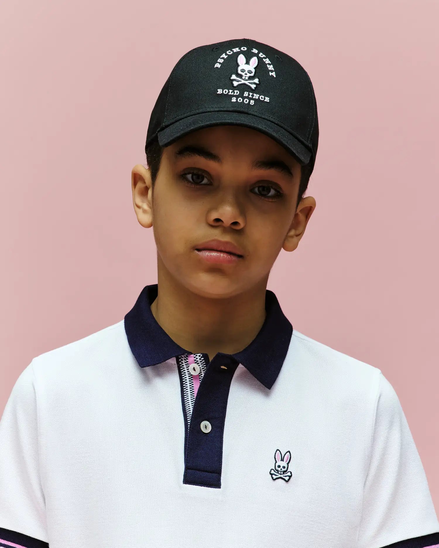 Psycho Bunny Kids Accessories Archive Baseball Cap cappellino nero bambino