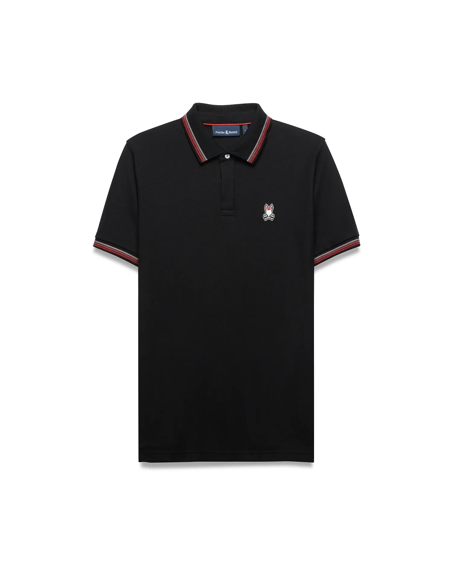 Psycho Bunny Men's Polos Jaydon Pima Piqué Polo polo nera 001 Black