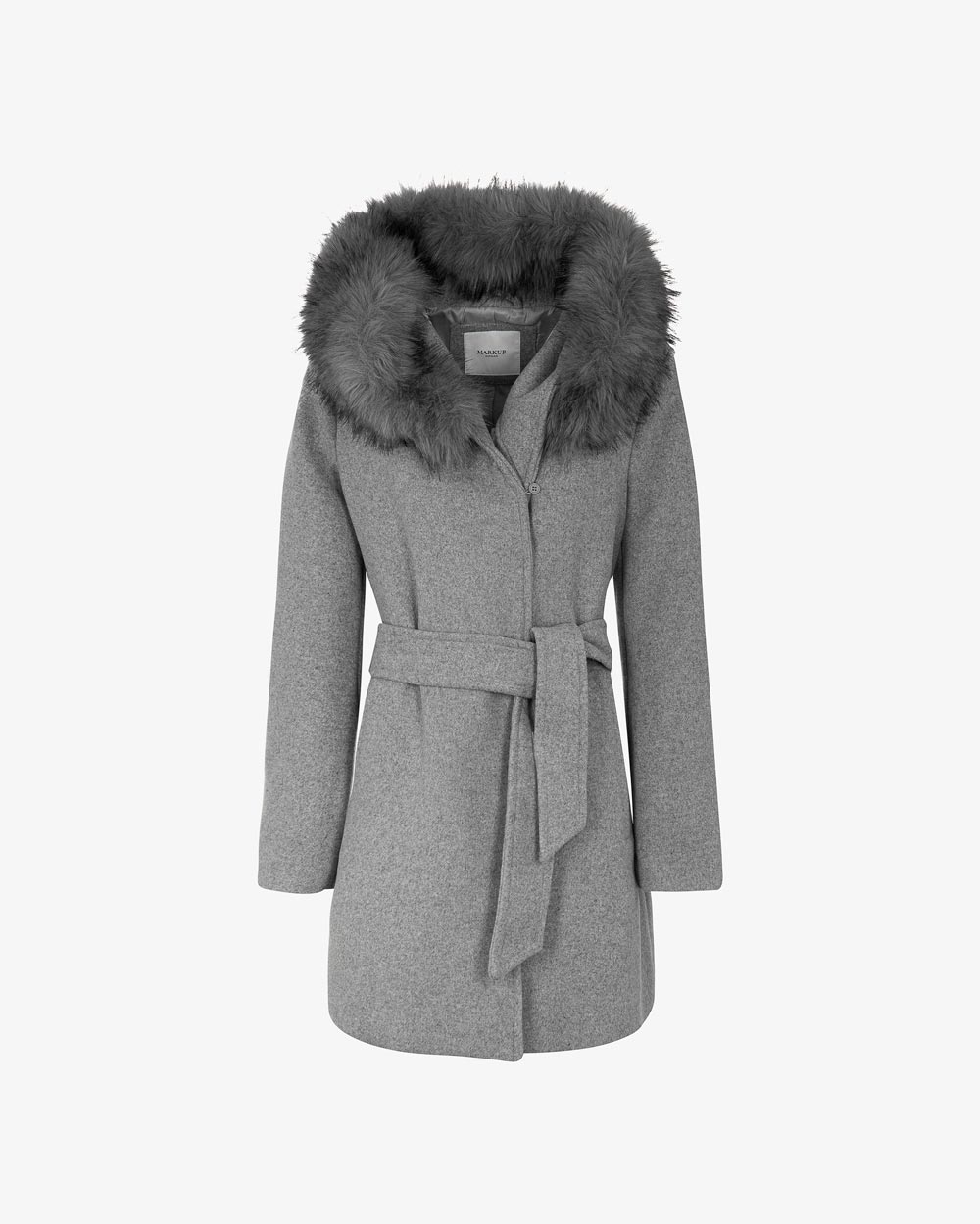 Markup Donna Cappotti Cappotto con eco pelliccia donna