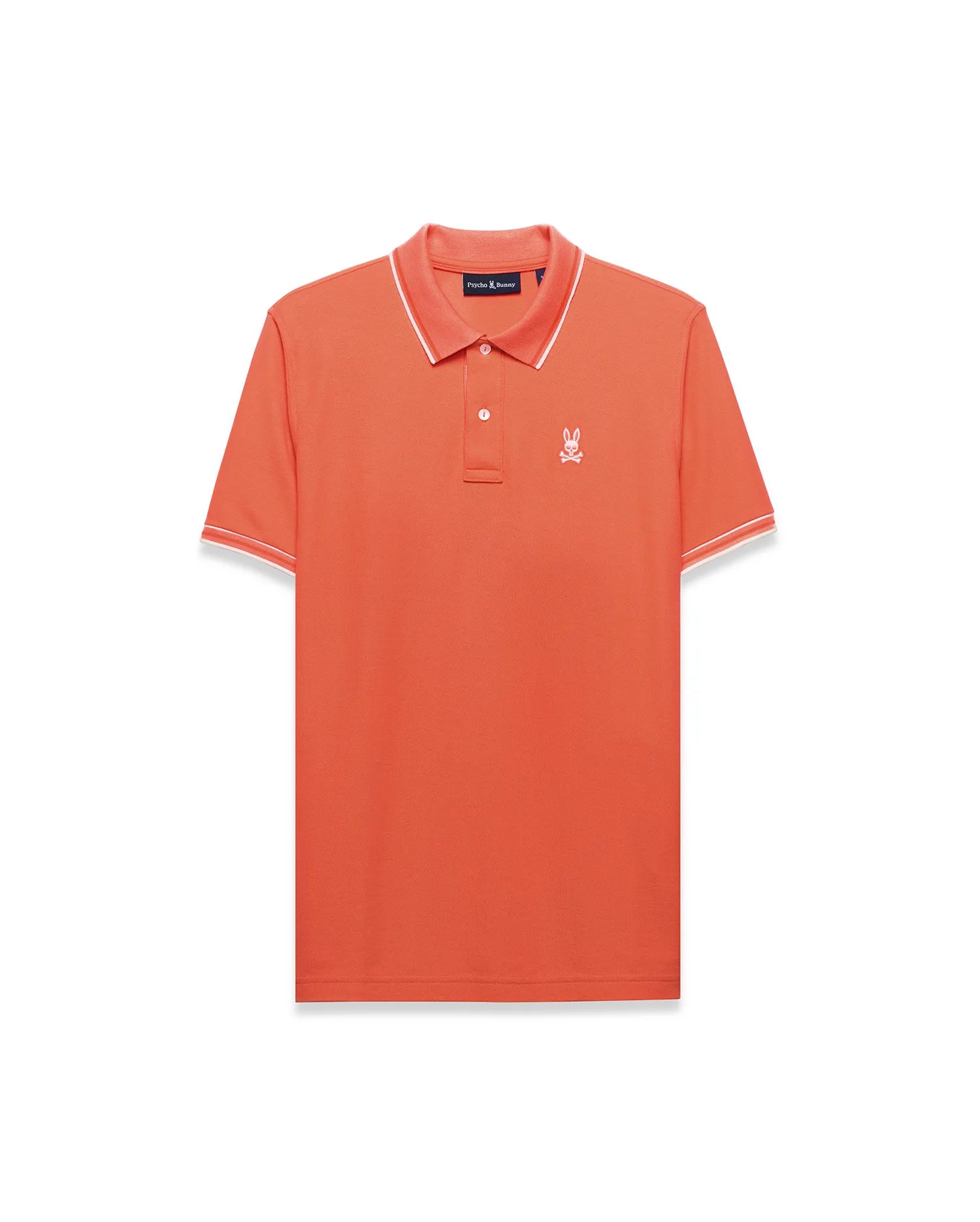 Psycho Bunny Atley Pima Piqué polo uomo arancione in cotone Pima