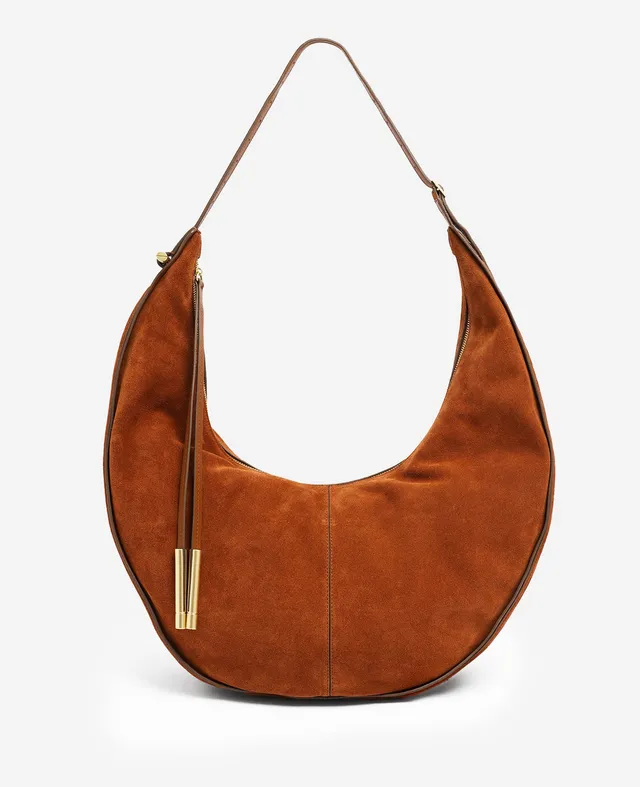 Kenneth Cole Reaction Bags Highline Large Banana Hobo borsa color sella in pelle