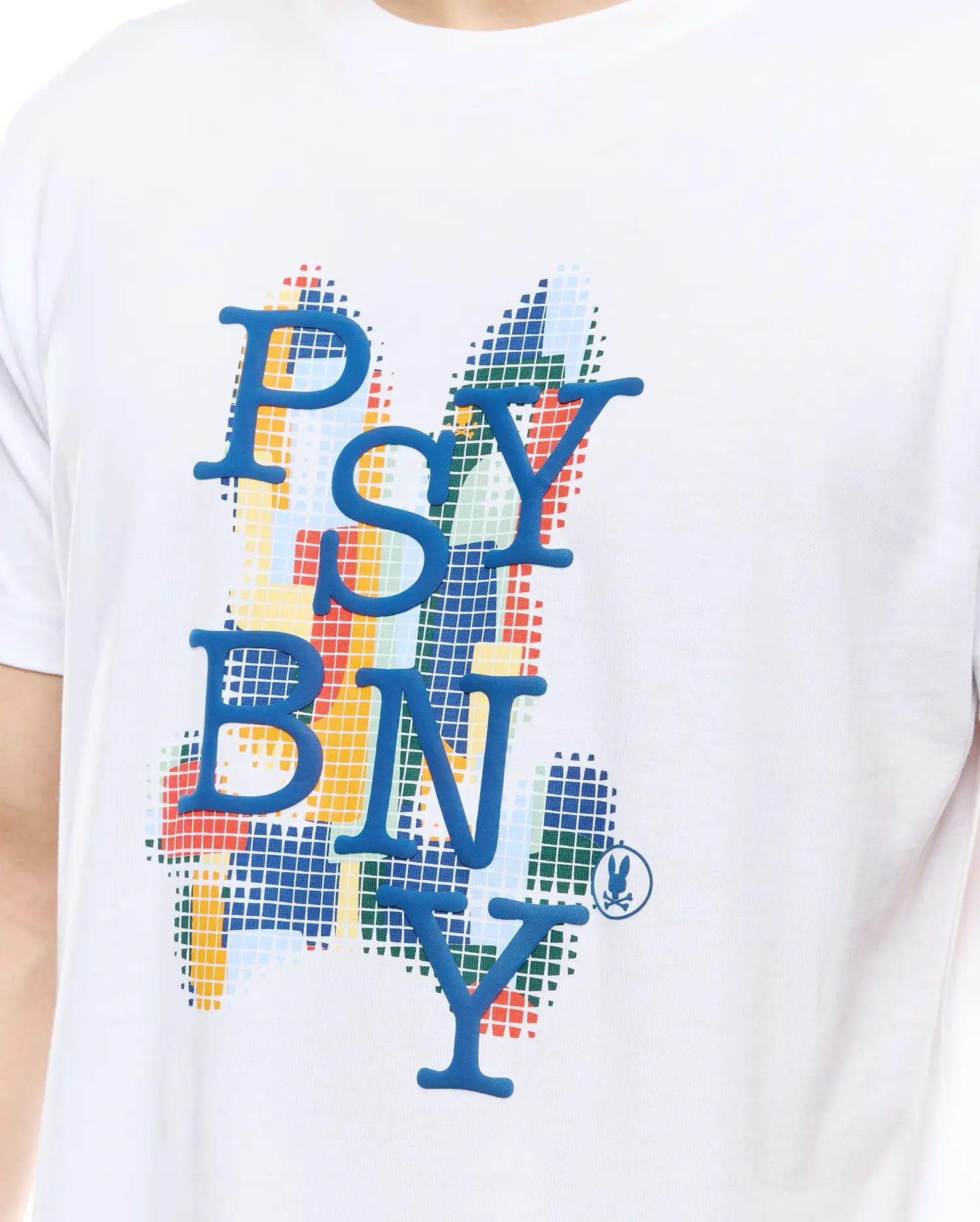 Psycho Bunny Men's Tees Wes Pima Cotton Graphic Tee MT0200397 maglietta bianca Pima