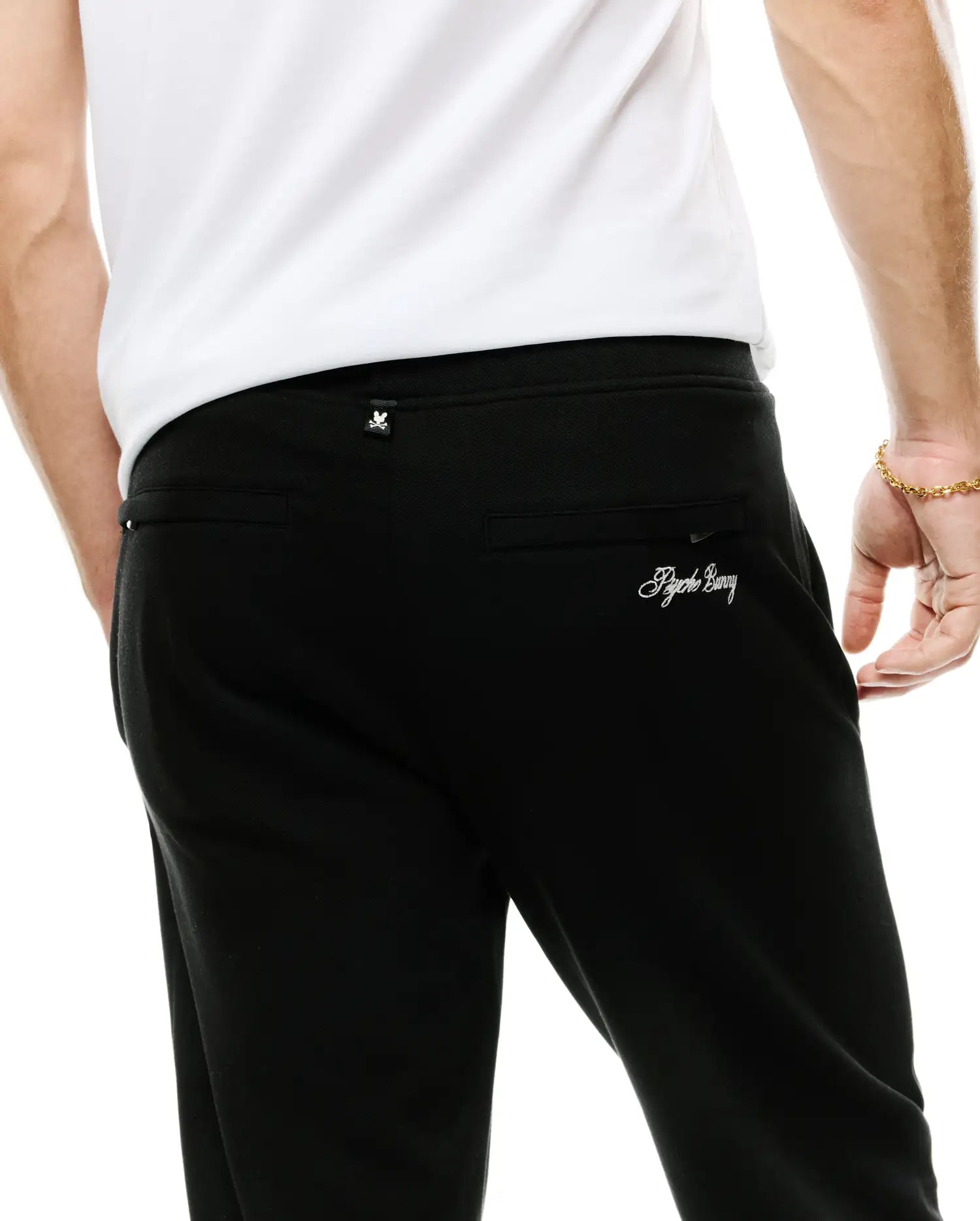 Psycho Bunny Men's Pants Jacques Piqué Track Pants pantaloni neri