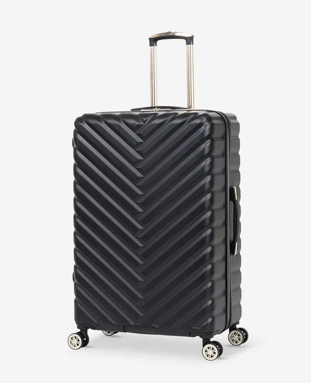 Kenneth Cole Reaction Luggage Madison Square Chevron Hard Side Expandable Suitcase valigia rigida nera bagaglio a mano