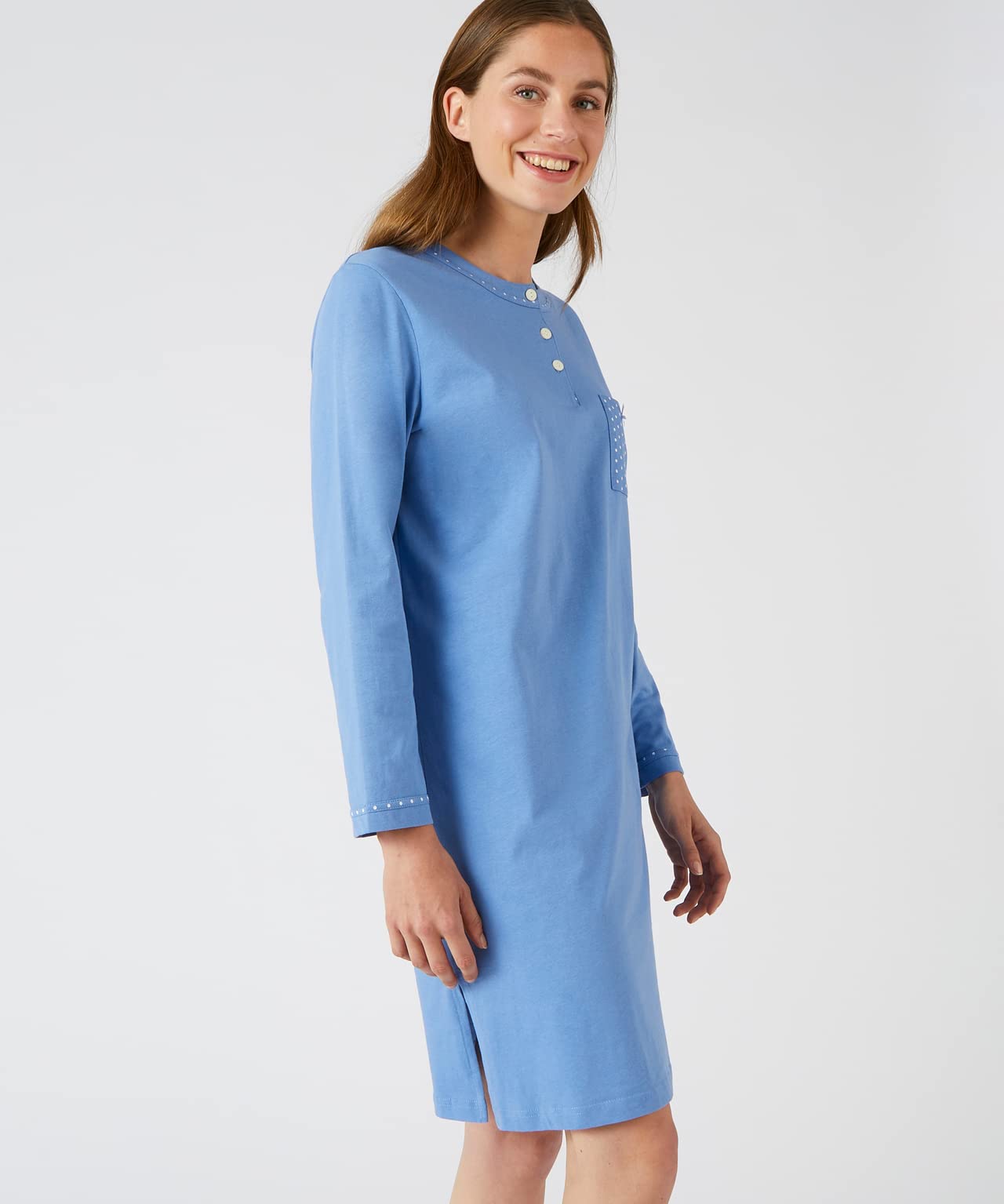 Damart Prêt-à-porter Liquette donna blu L cotone biologico 95 cm