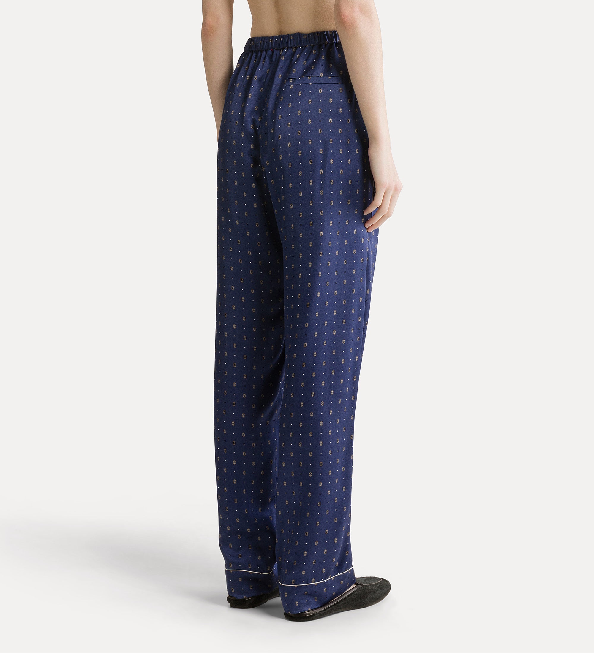 Forte pantaloni envers satin pyjama trousers le club notte raso