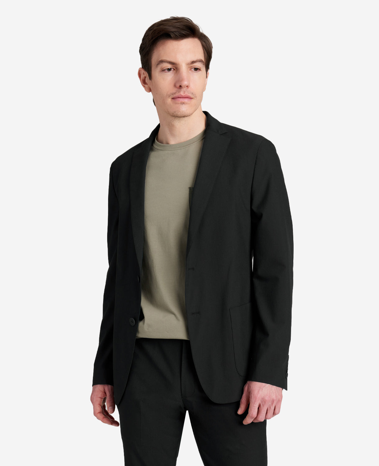Kenneth Cole Reaction Clothing The 365 Washable Suit Separate Jacket giacca nera elasticizzata