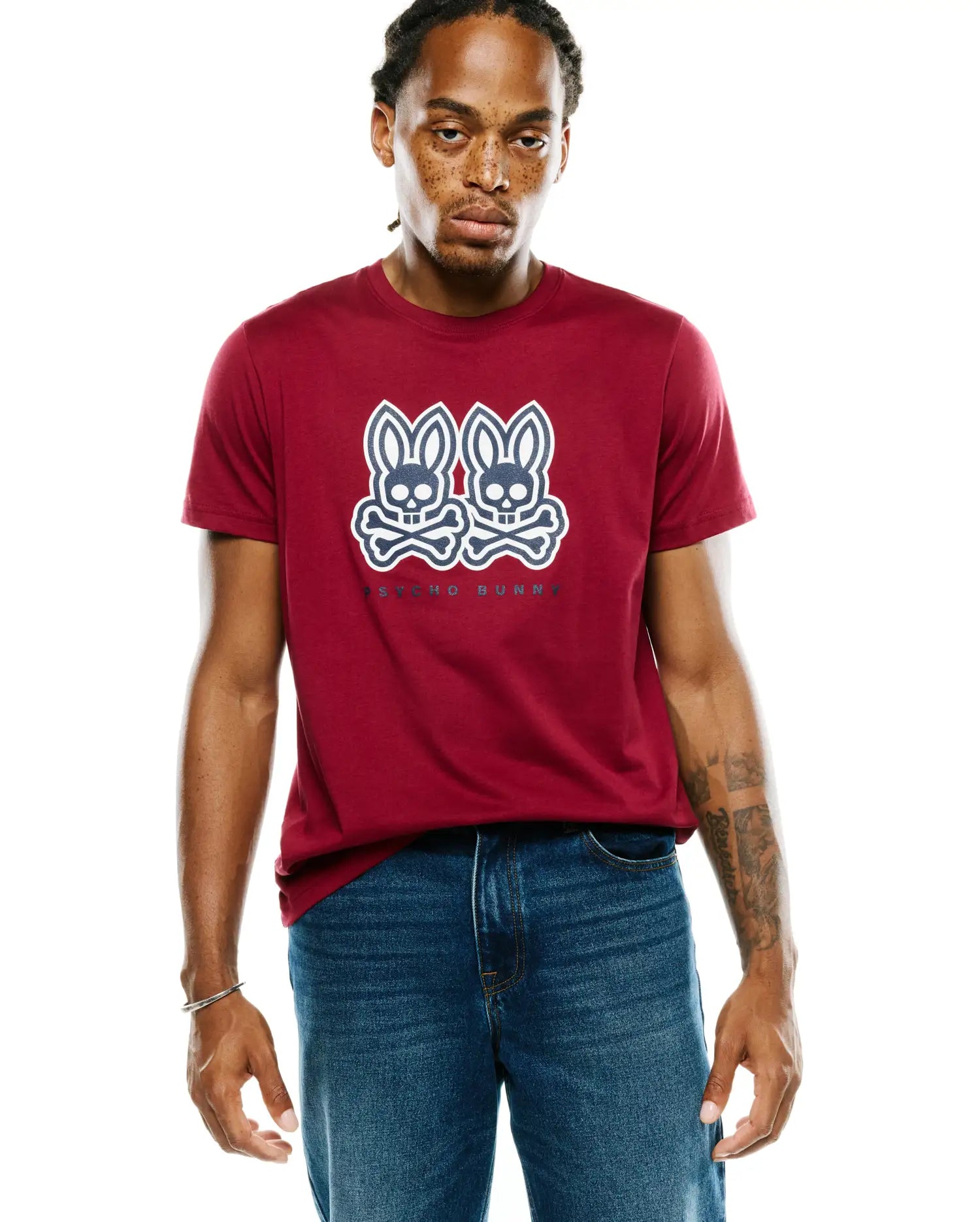 Psycho Bunny Ledger Graphic Tee T-shirt rossa XXS