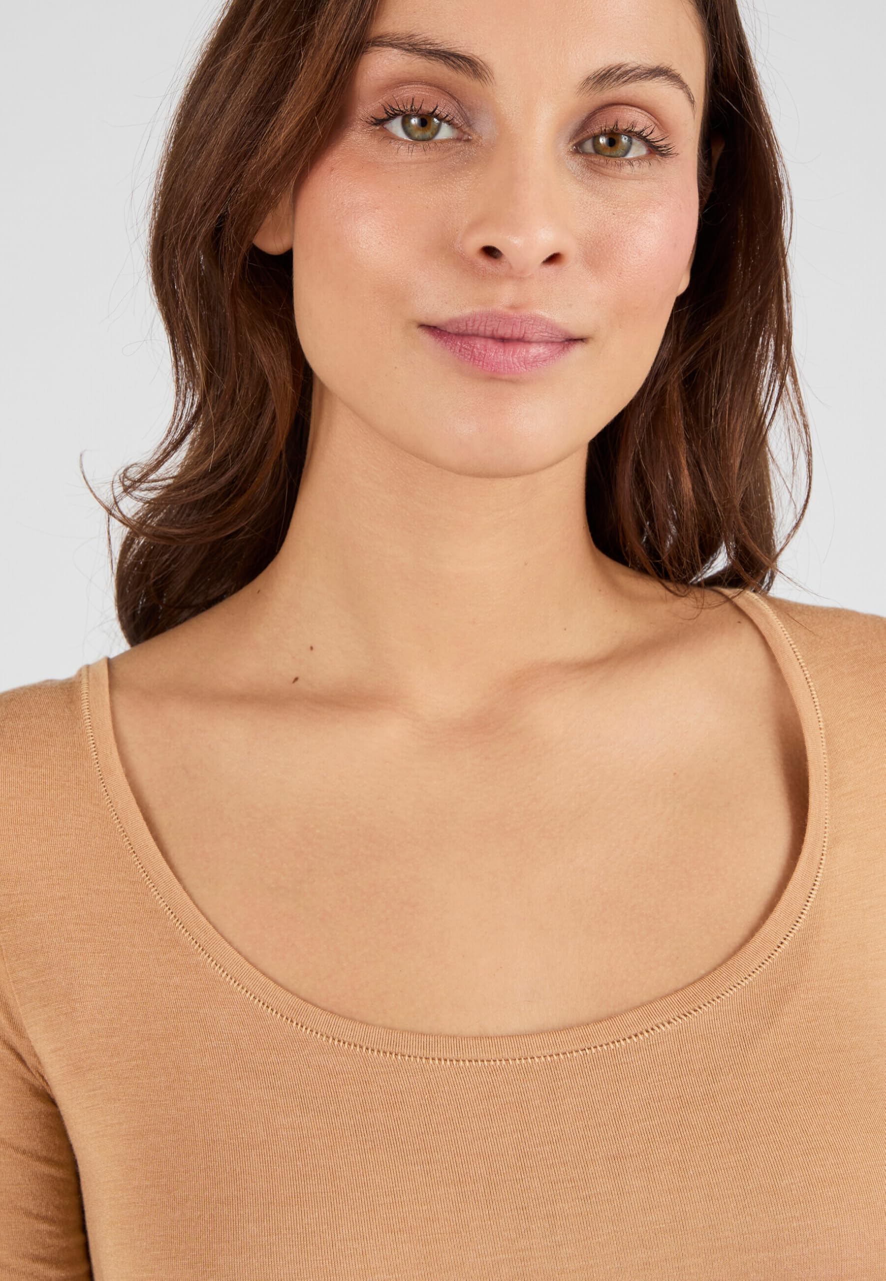 Damart Thermolactyl Sensitive T-shirt maniche lunghe marrone Macaron XS calore soft