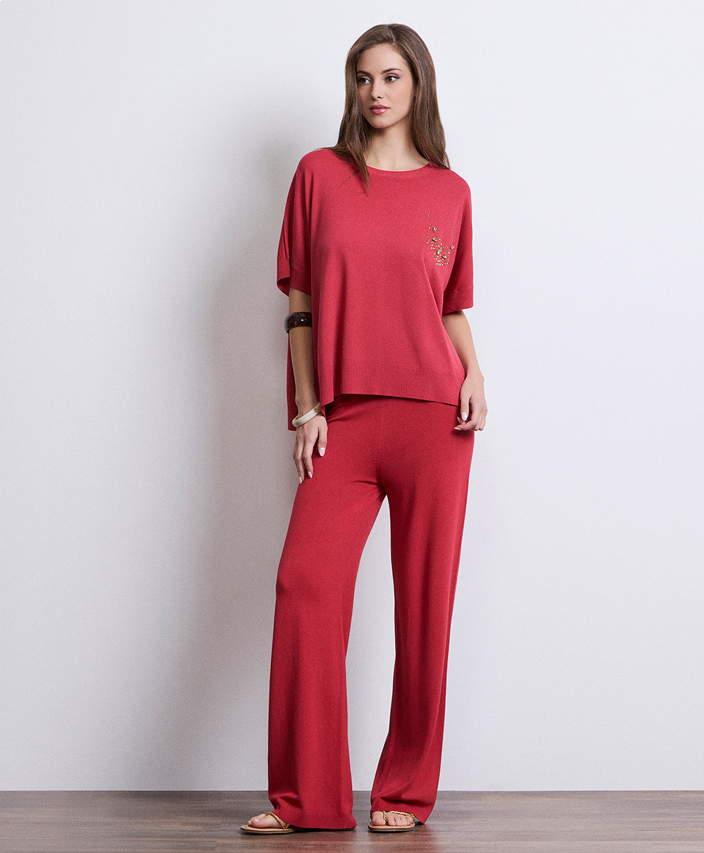 Markup Donna Maglieria Maglia over con applicazioni