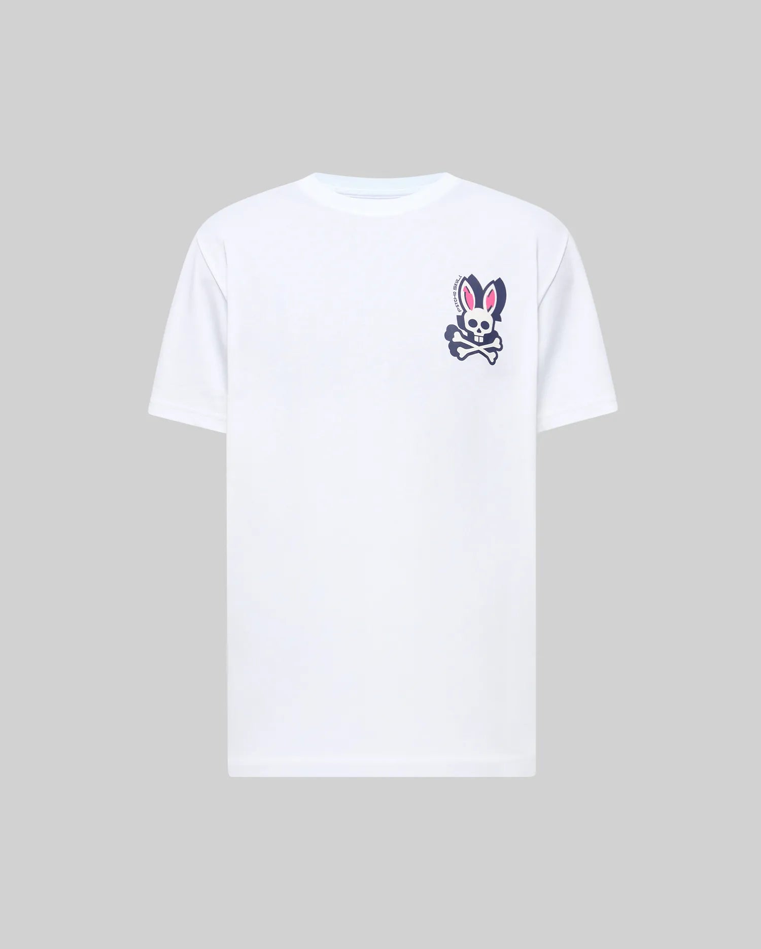 Psycho Bunny Men's Tees Mens Psycho Skull Graphic Tee maglietta bianca in Pima